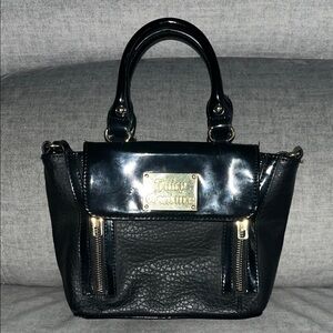Juicy Couture Black Hand Bag or Cross Body with Gold & Pink Accents